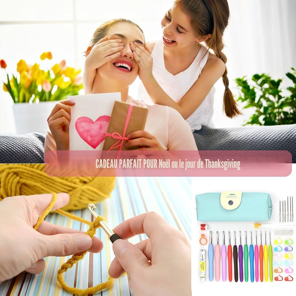 Kit de crochet de 14 tailles