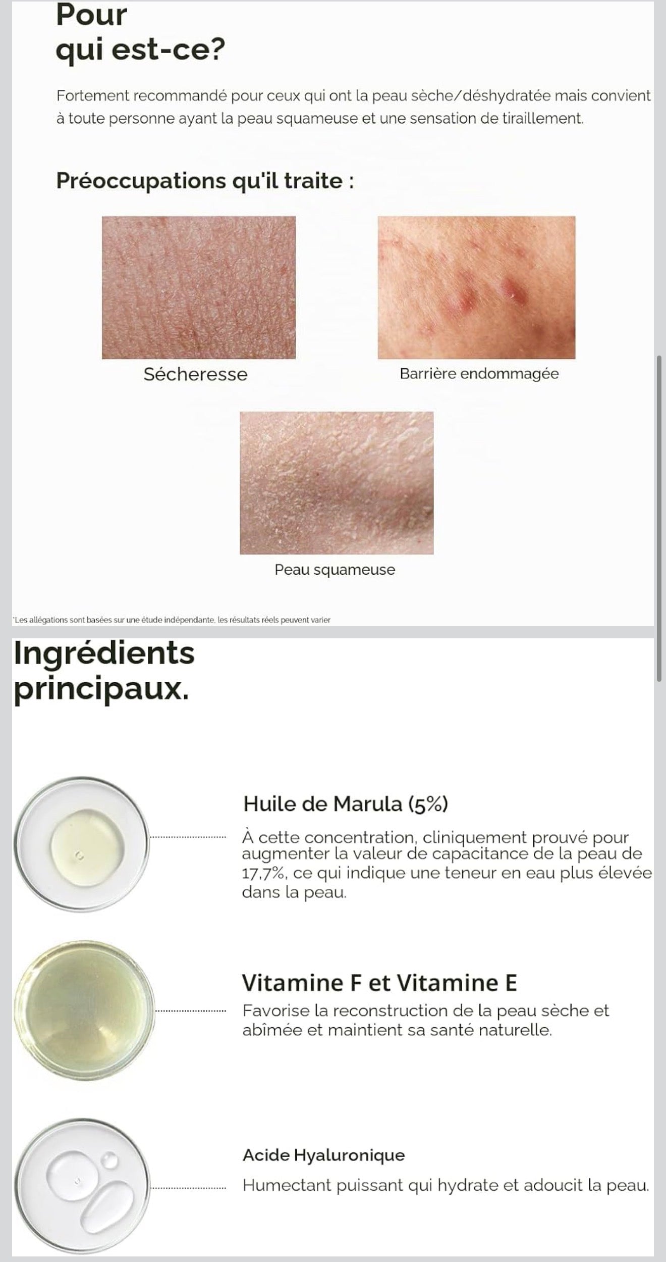 Minimalist Hydratant pour Peau Sèche