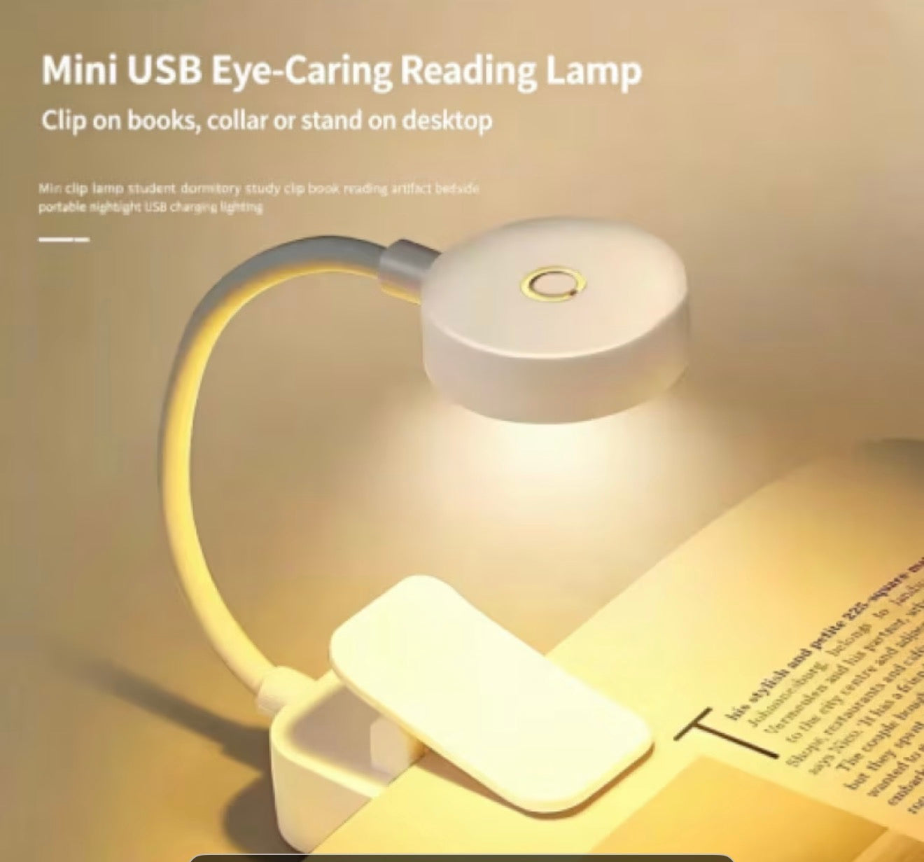 Lampe de lecture à pince LED