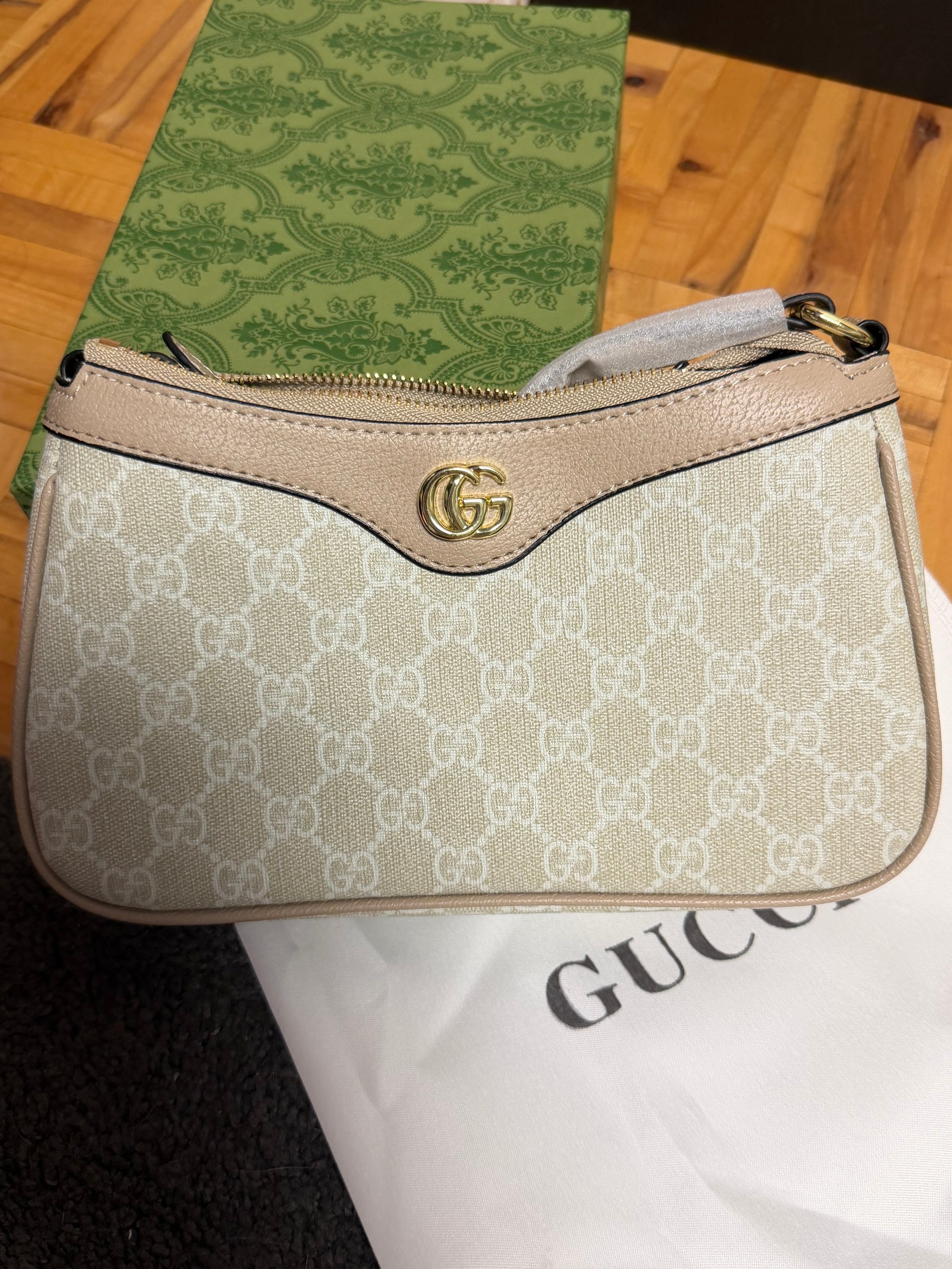Sacoche Gucci Ophidia beige & blanc