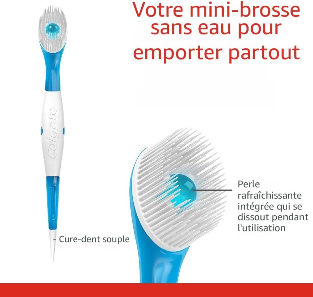Lot de 24 mini brosses à dents jetables, perle