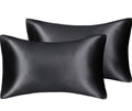 Lot de 2 taies d'oreiller en satin soyeux