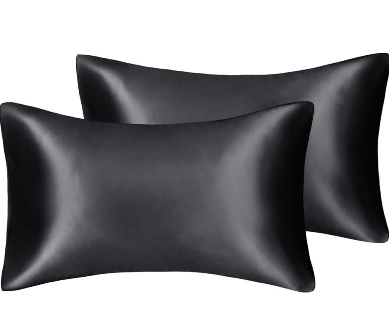 Lot de 2 taies d'oreiller en satin soyeux