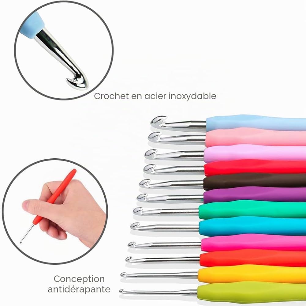 Kit de crochet de 14 tailles