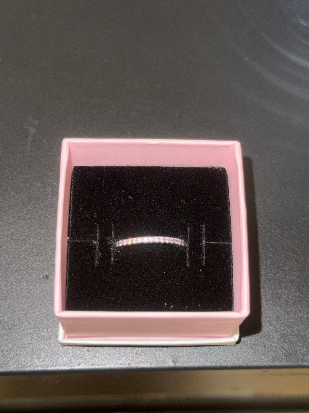 Anneau demi éternité en pavé avec diamant cultivé en laboratoire Pandora Era taille 7