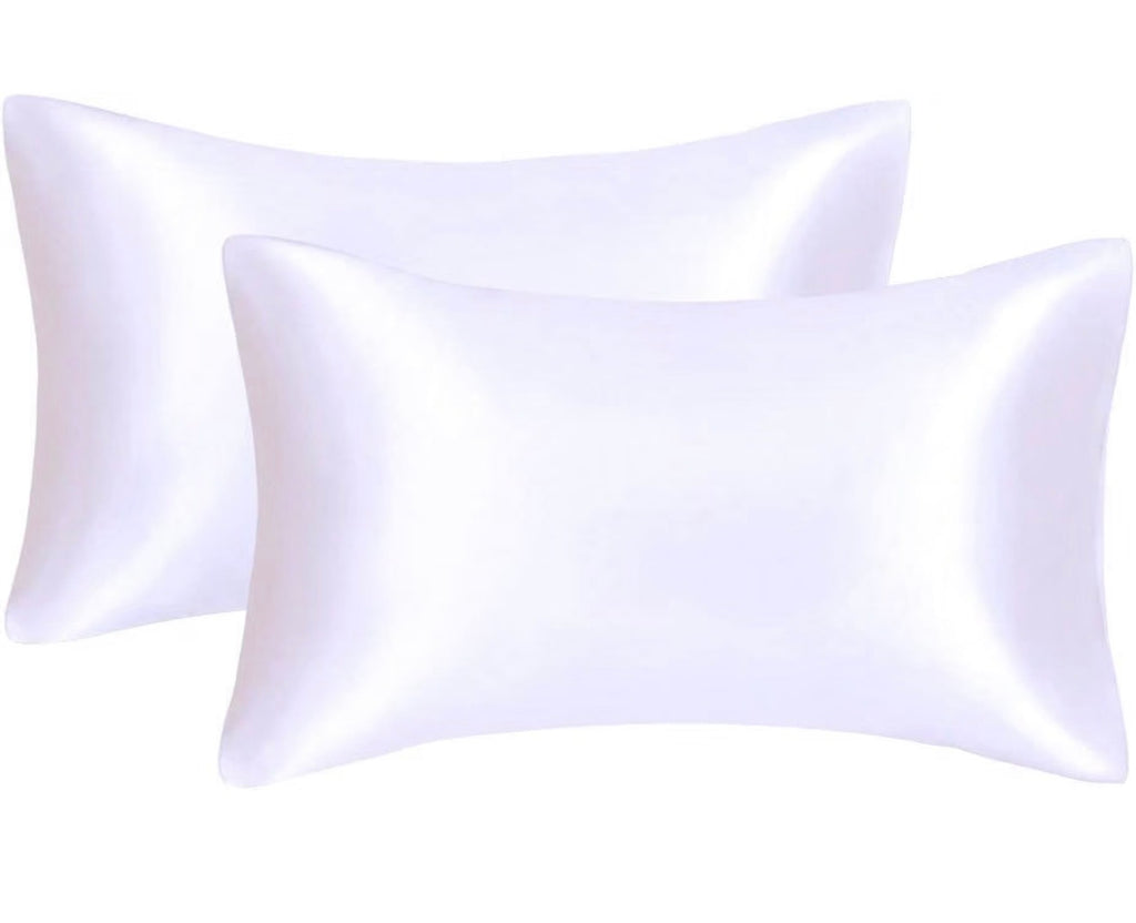 Lot de 2 taies d'oreiller en satin soyeux