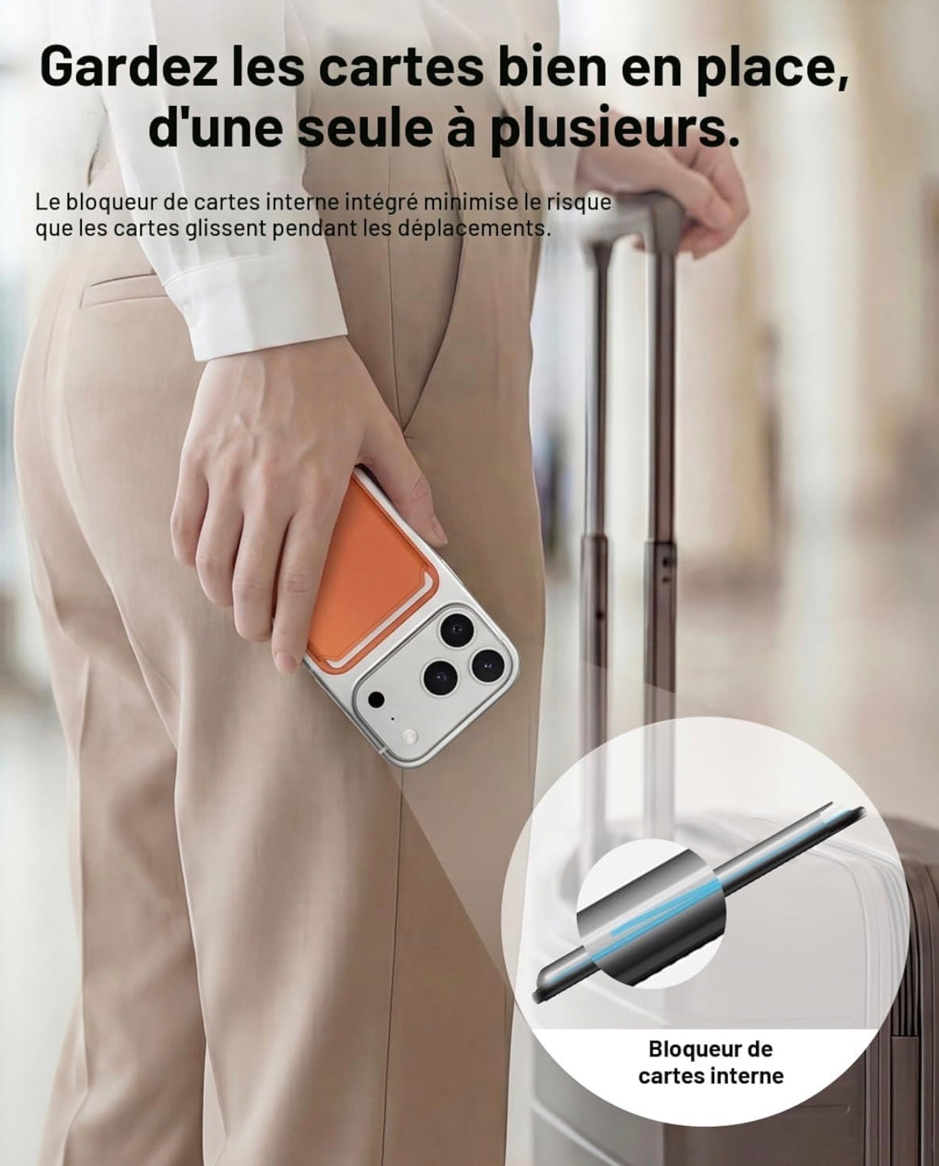 Portefeuille à cartes magnétiques cuir végétalien de qualité