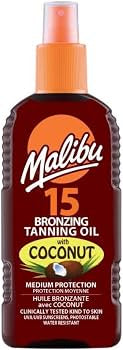 Malibu SPF 15 Bronzing Tanning Oil with Coconut (200 ml)