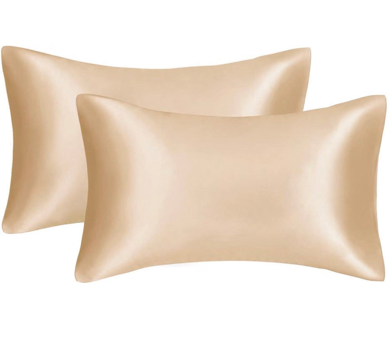 Lot de 2 taies d'oreiller en satin soyeux