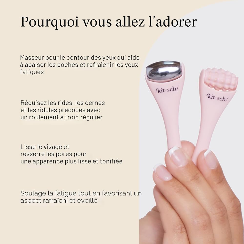 Kitsch kit de rouleau facial et rouleau de glace pour le visage