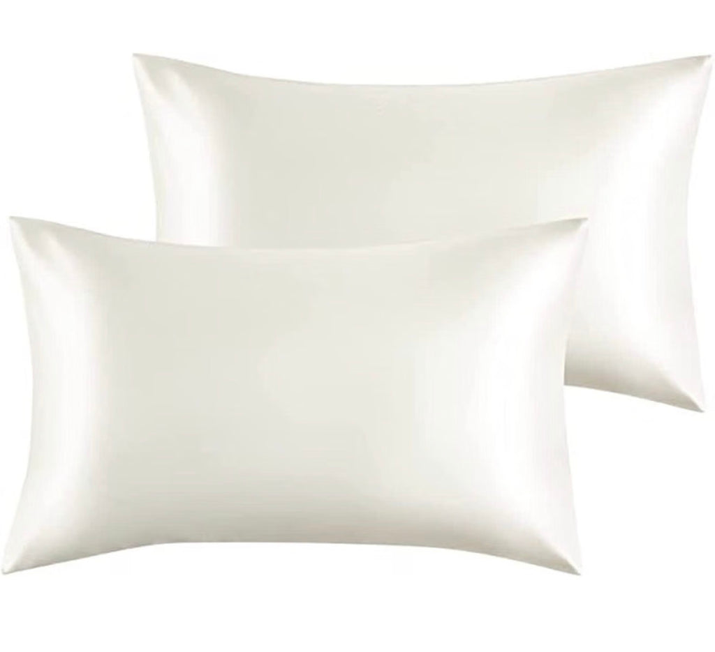 Lot de 2 taies d'oreiller en satin soyeux