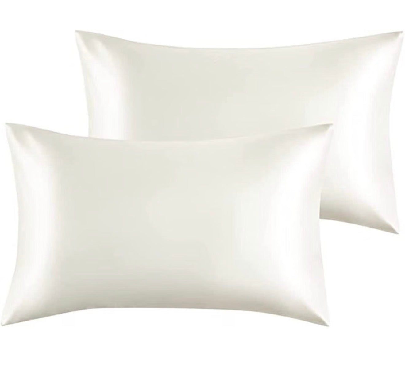 Lot de 2 taies d'oreiller en satin soyeux