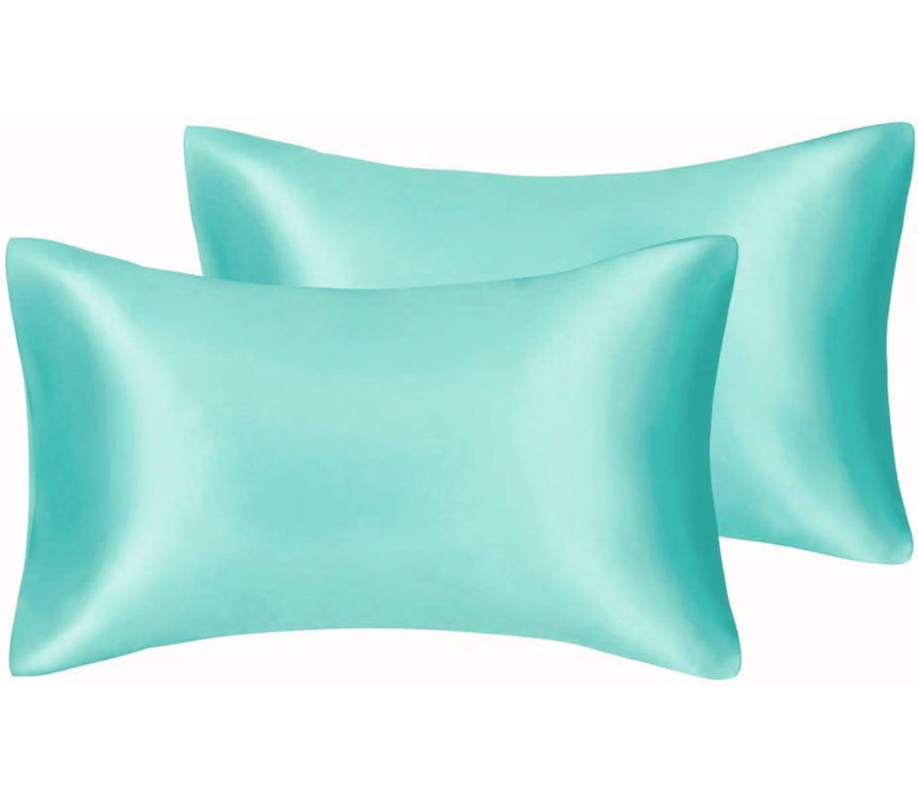 Lot de 2 taies d'oreiller en satin soyeux