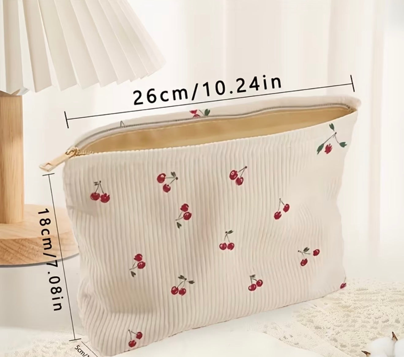 Sacs à cosmétiques motif cerise