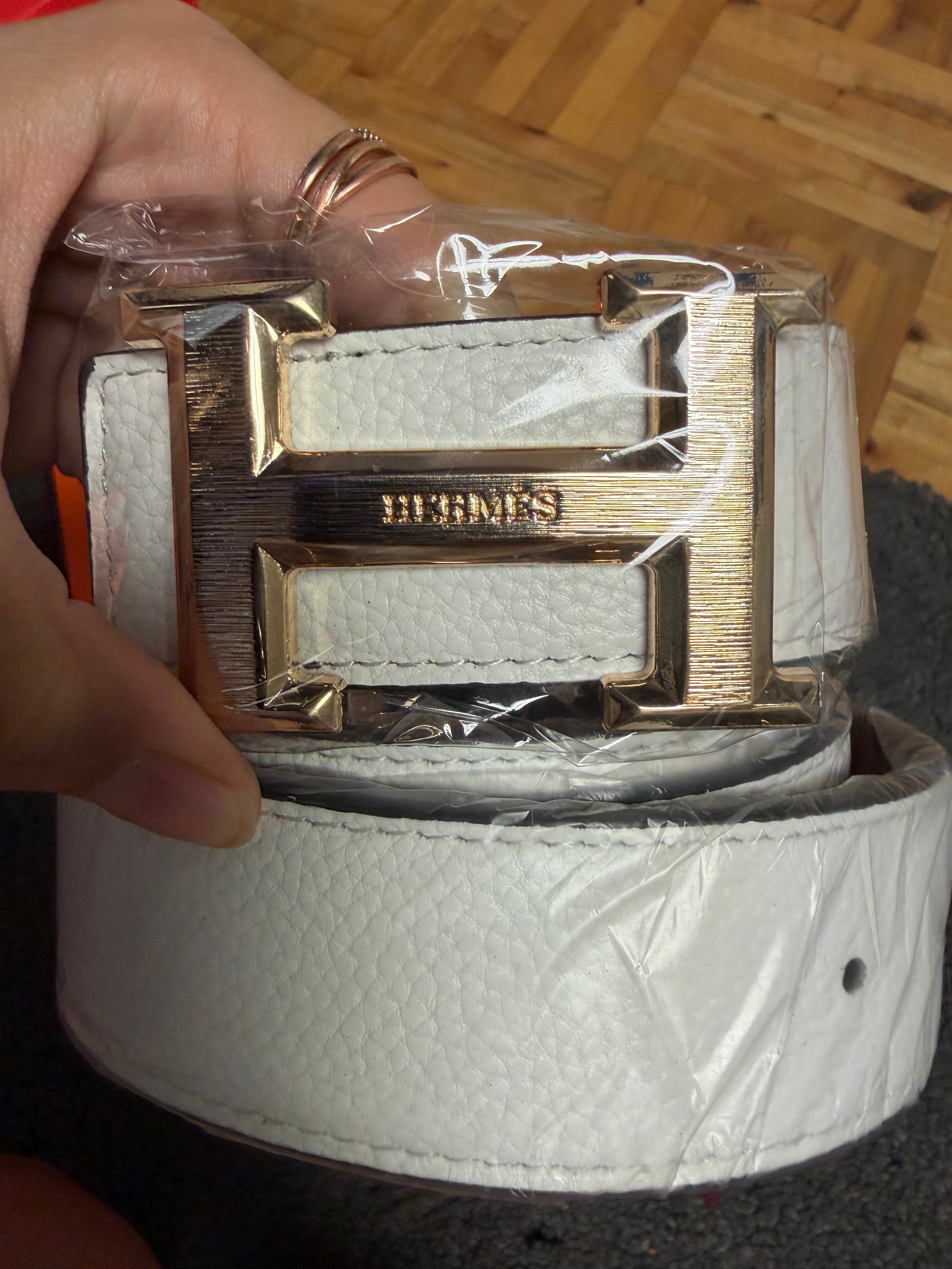 ceinture en H & Cuir, ceinture réversible 130cm