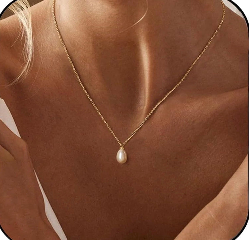 Colliers de perles plaqué or 18 carats